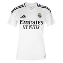 Camisa Real Madrid I 24/25 - Torcedor Adidas Feminina - Branca com listras pretas