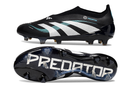 Chuteira de Campo Adidas Predator Elite LL sem cadarço FG - Preto e Azul agua