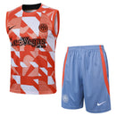 Conjunto Inter de Milão Treino Camisa Regata + short 24/25 - Masculino Nike - Laranja