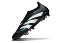 Chuteira de Campo Adidas Predator Elite LL sem cadarço FG - Preto e Azul agua