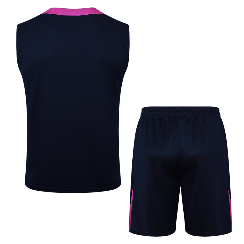 Conjunto Barcelona Treino Camisa Regata + short 24/25 - Masculino Nike - azul (cor roxa)