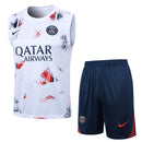 Paris Saint-Germain Training Set Tank Top Shirt + Shorts 24/25 - Men's Nike - White
