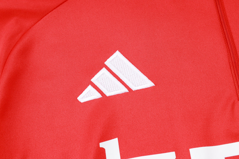 Conjunto Manchester United 24/25 - Masculino Adidas - Vermelho