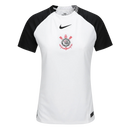 Camisa Do Timão I 25/26 - Torcedor Nike Feminina - Branca com detalhes em preto