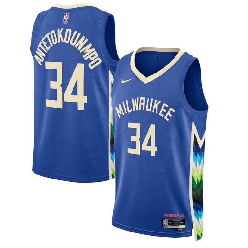 Camisa NBA Giannis Antetokounmpo - Milwaukee Bucks - 2023 - Edição Cidade - Retrô
