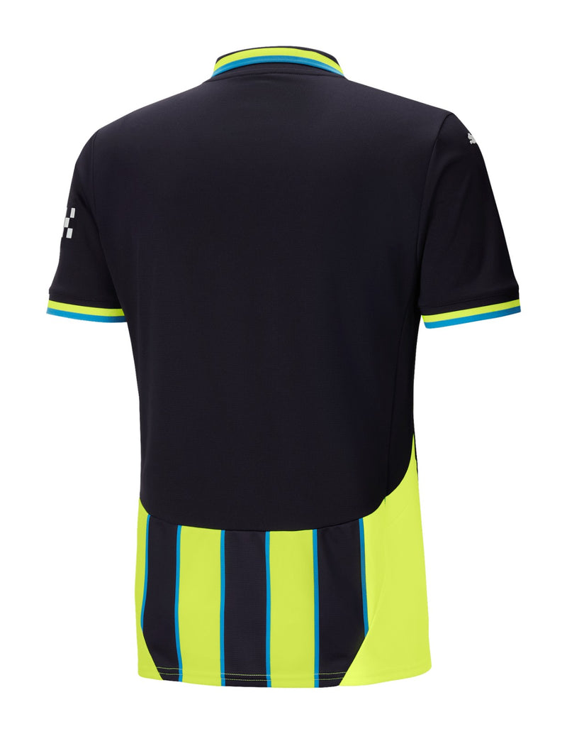 Camisa Manchester City II 24/25 - Torcedor Puma Masculina - Preta e amarela com detalhes em azul