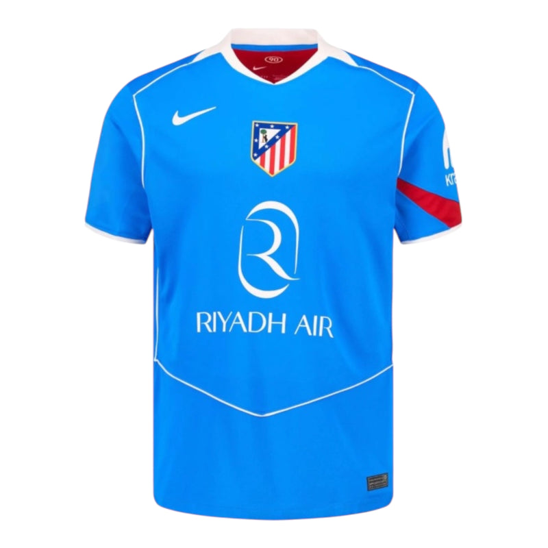 Camisa Atlético de Madrid III 25/26 - Torcedor Nike Masculina - Azul e vermelha