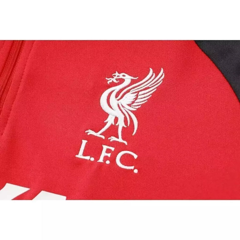 Conjunto Liverpool Treino 24/25 - Masculino Nike - Vermelho e preto com detalhes em branco