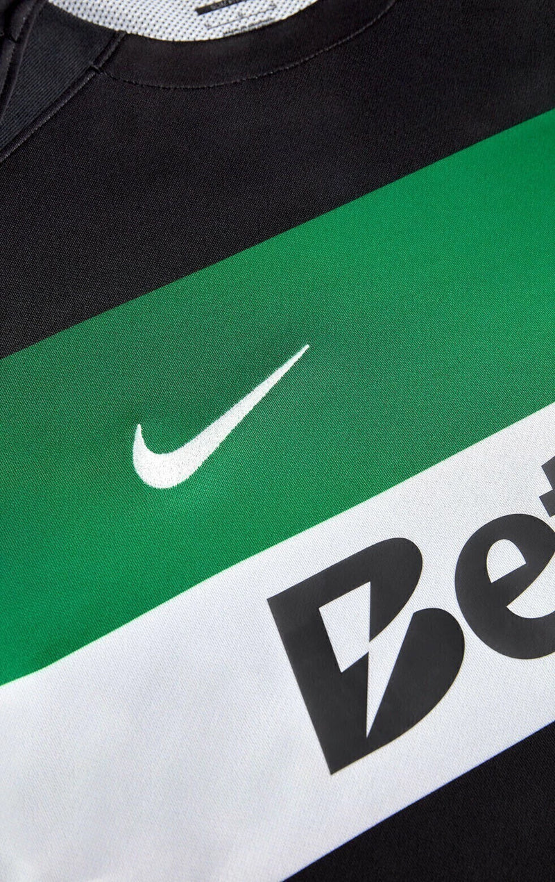 Camisa Sporting CP I 24/25 - Torcedor Nike Masculina - Preta com detalhes em verde e branco