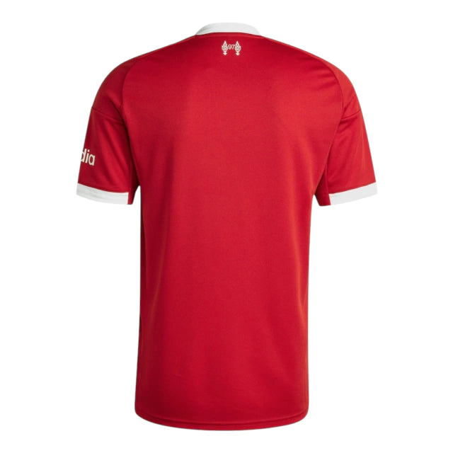 Camisa Liverpool I 25/26 - Torcedor Adidas Masculina - Vermelha com detalhes em branco
