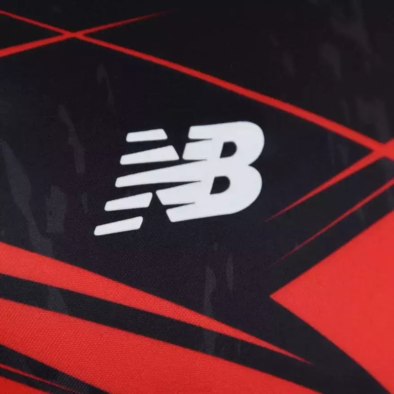 Camisa São Paulo Goleiro 25/26 - Torcedor New Balance Masculina - Preta com detalhes em branco e vermelho