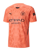 Camisa Manchester City Goleiro 24/25 - Torcedor Puma Masculina - Laranja com detalhes em preto