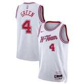 Camisa NBA Jalen Green - Houston Rockets - 23/24 - Branco - Edição Cidade