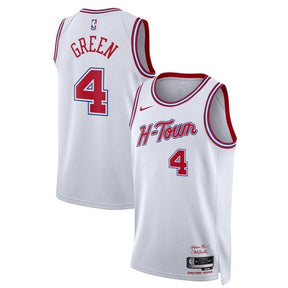 Camisa NBA Jalen Green - Houston Rockets - 23/24 - Branco - Edição Cidade