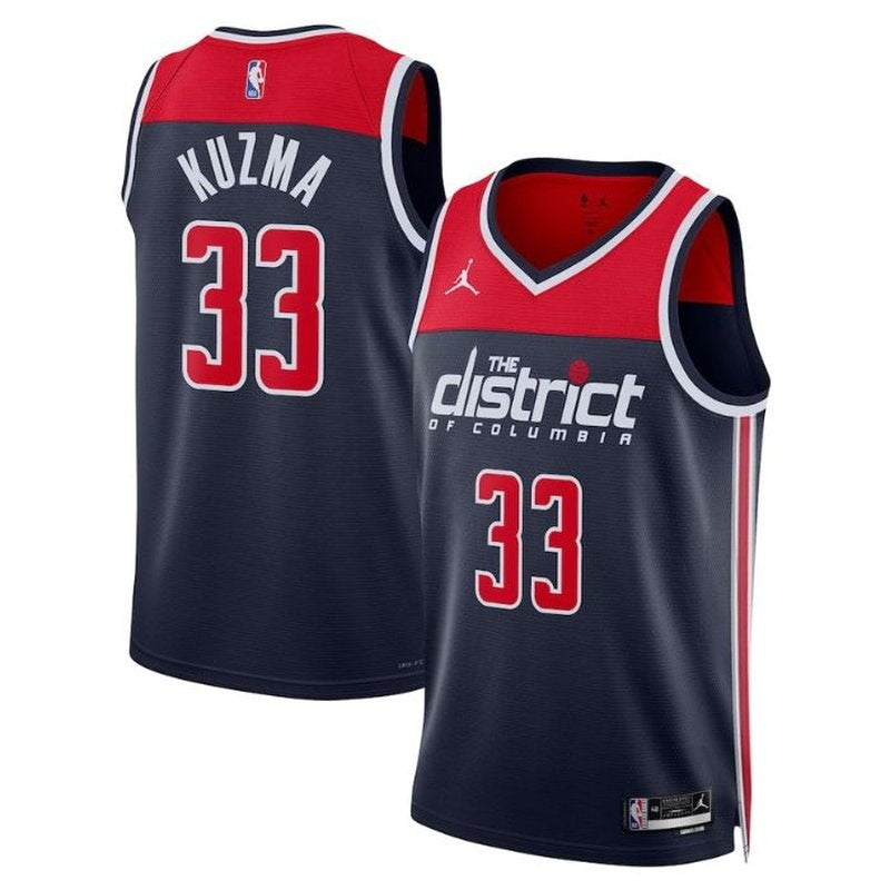 Camisa NBA Kyle Kuzma - Washington Wizards - 2023 Edição de Impacto - Azul Marinho