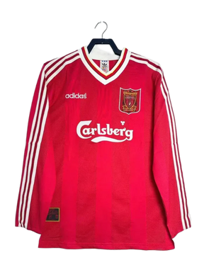 Camisa Liverpool 95/96 I Home - Versão Retrô Manga Longa