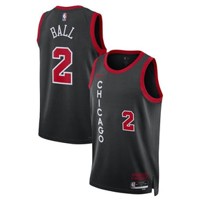 Camisa NBA Lonzo Ball - Chicago Bulls - 23/24 - Preto - Edição Cidade