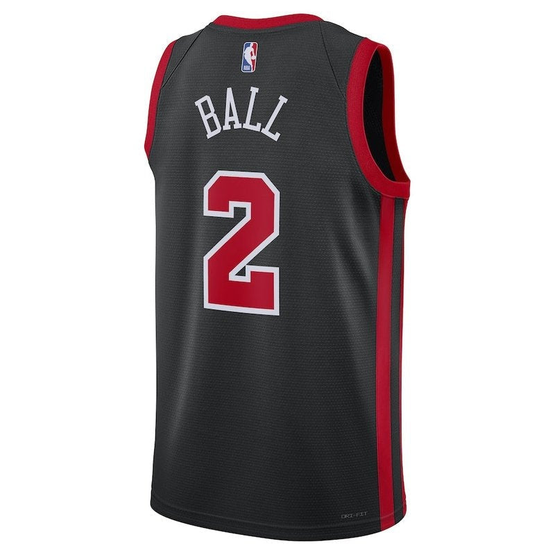 Camisa NBA Lonzo Ball - Chicago Bulls - 23/24 - Preto - Edição Cidade