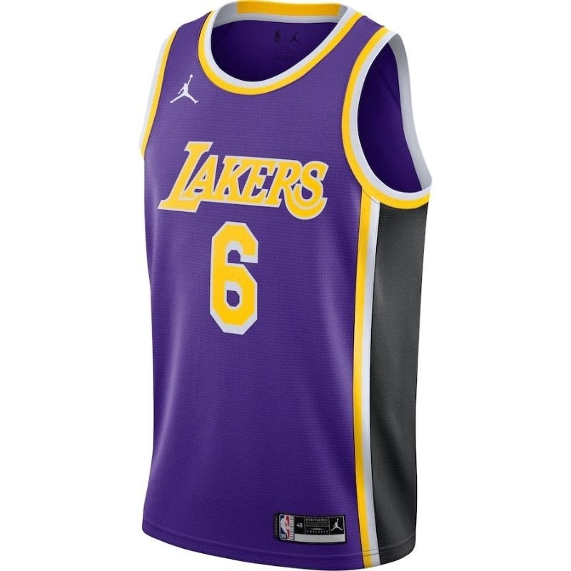 Camisa NBA - Los Angeles Lakers - LeBron James Roxo #6 2021/22 Jogador