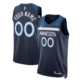 Camisa NBA - Minnesota Timberwolves - 2023 Azul Marinho - Edição Ícone