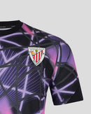 Camisa Athletic Bilbao Pre-Jogo 24/25 Torcedor Castore Masculina - Roxo com detalhes em preto