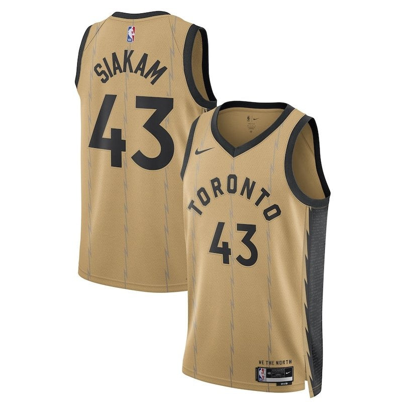 Camisa NBA Pascal Siakam - Toronto Raptors - 23/24 - Ouro - Edição Cidade