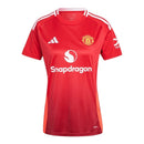 Camisa Manchester United I 24/25 - Torcedor Adidas Feminina - Vermelha com detalhes em branco