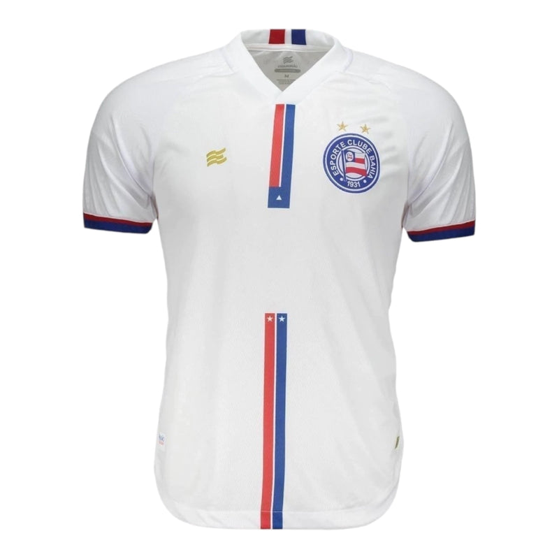 Camisa Bahia I 24/25 - Torcedor Esquadrão Masculina - Branca com detalhes em azul e vermelho