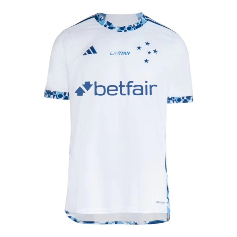 Camisa Cruzeiro II 24/25 - Torcedor Adidas Masculina - Branca com detalhes em azul