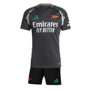 Kit Infantil Arsenal II 24/25 - Adidas - Preto com detalhes em branco e verde e vermelho