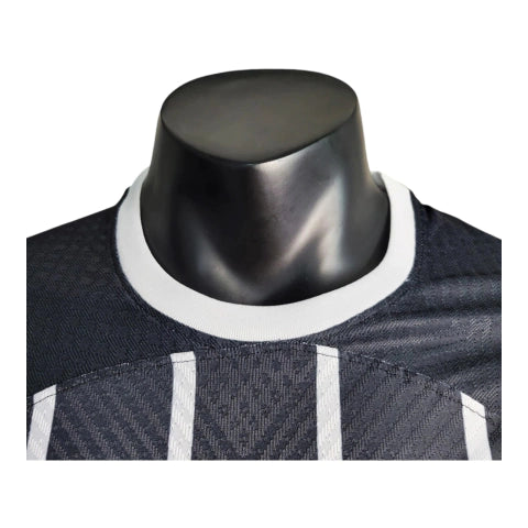 Camisa Corinthians II 23/24 - Jogador Nike Masculina - Preta com listras brancas