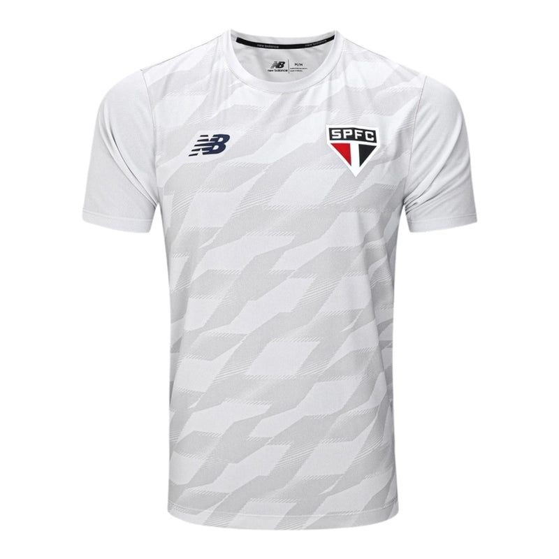 Camisa São Paulo Treino 24/25 - Torcedor New Balance Masculina - Branca com detalhes em cinza