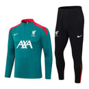 Conjunto Liverpool Treino 24/25 - Masculino Nike - Verde e preto com detalhes em vermelho