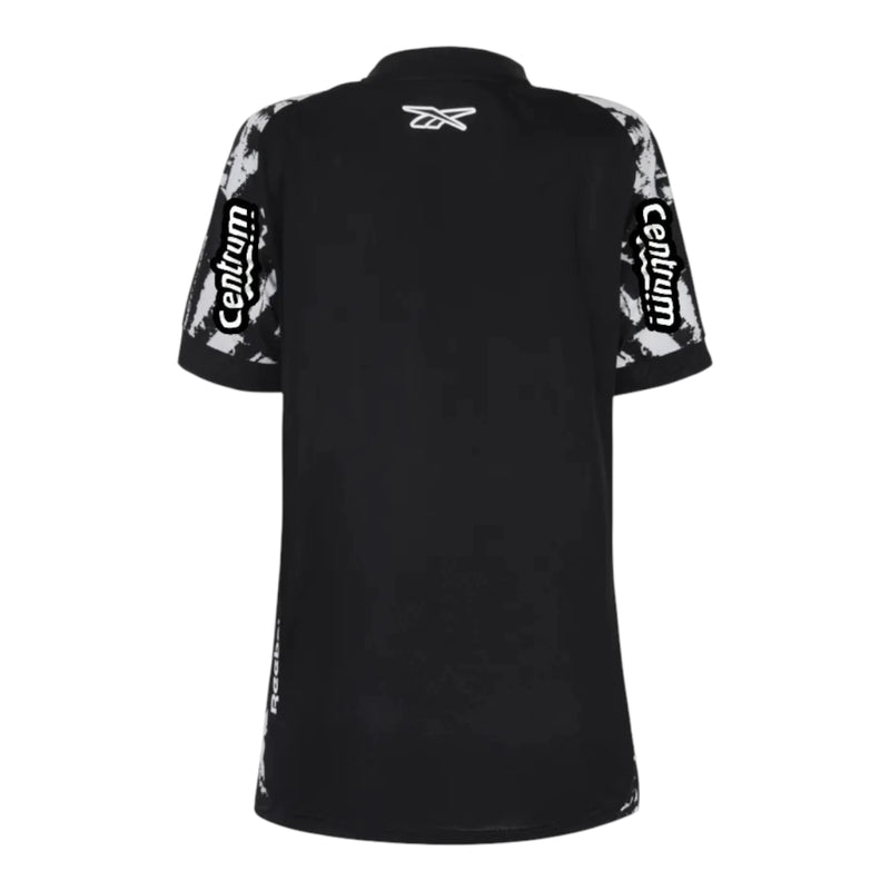 Camisa Botafogo Fourth 25/26 - Torcedor Reebok Feminina - Preta com detalhes em branco e Com Patrocínio