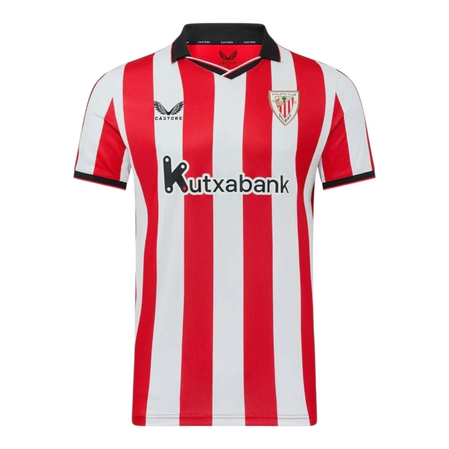 Camisa Athletic Bilbao I 25/26 Torcedor Castore Masculina - Vermelho e Branco