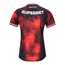 Camisa São Paulo III 24/25 - Torcedor New Balance Feminina - Vermelha e preta e Com Patrocínio