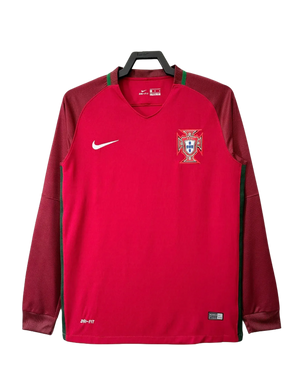 Camiseta Portugal 2016 I Local - Versión Retro Manga Larga