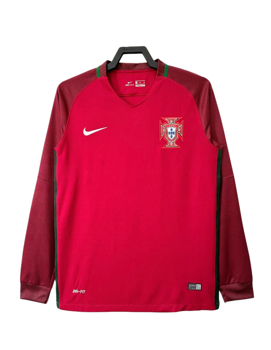Camiseta Portugal 2016 I Local - Versión Retro Manga Larga