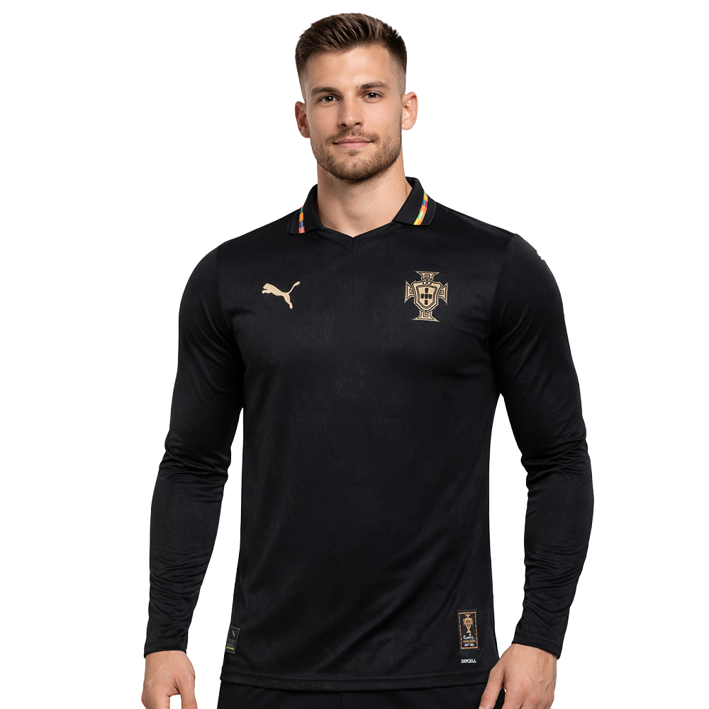Camisa Portugal 2026 Pantera Negra Eusébio - Versão Jogador - Manga Longa