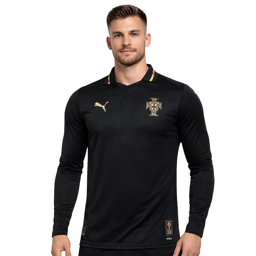 Camisa Portugal 2026 Pantera Negra Eusébio - Versão Jogador - Manga Longa