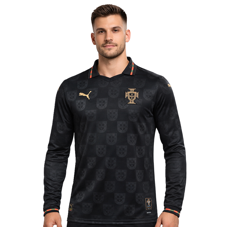 Camisa Portugal 2026 Pantera Negra Eusébio - Manga Longa