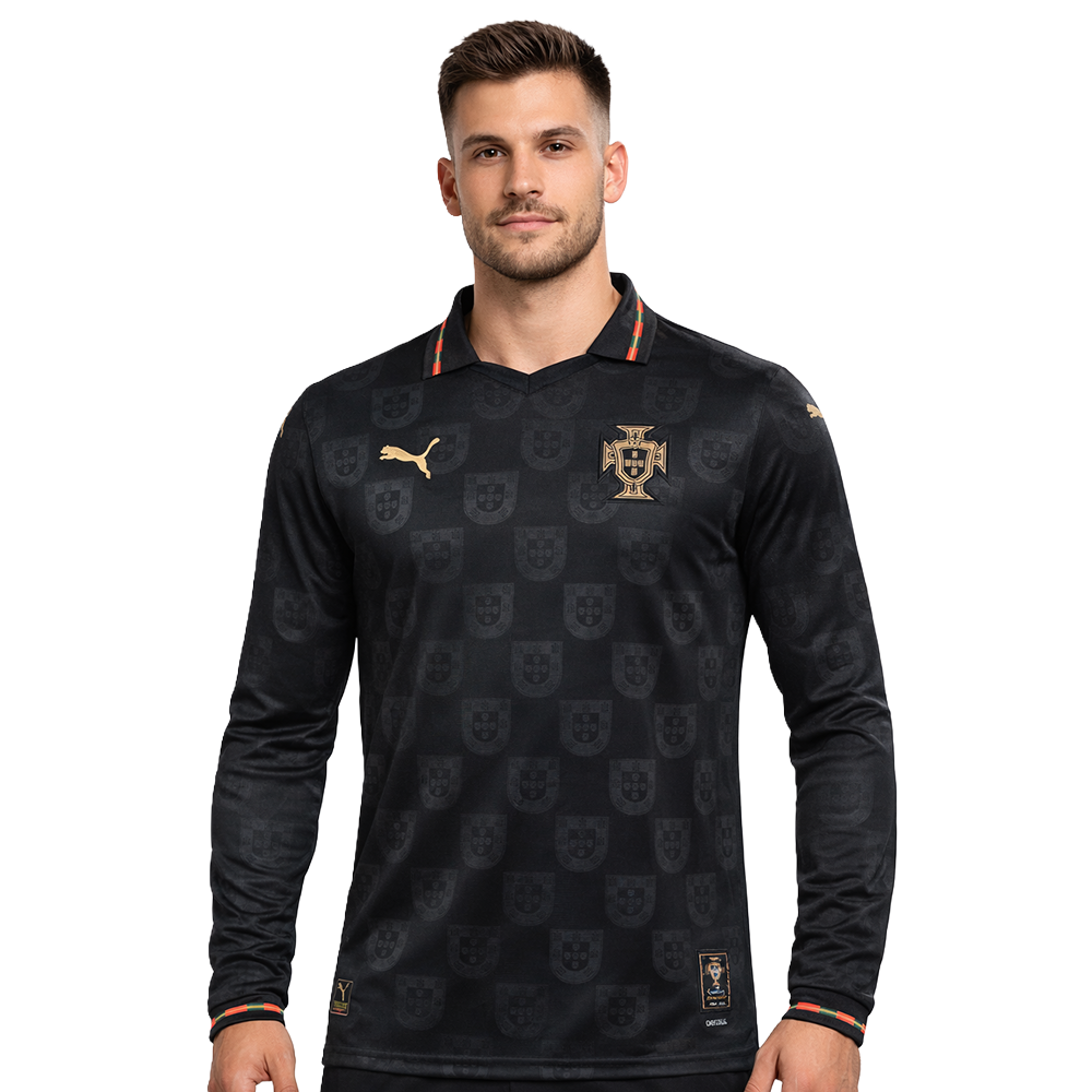 Camisa Portugal 2026 Pantera Negra Eusébio - Manga Longa