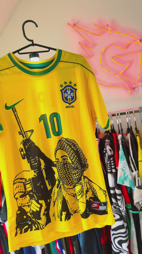 Camisa Brasil 1998 I Home - Versão Retrô - Silk-Screen