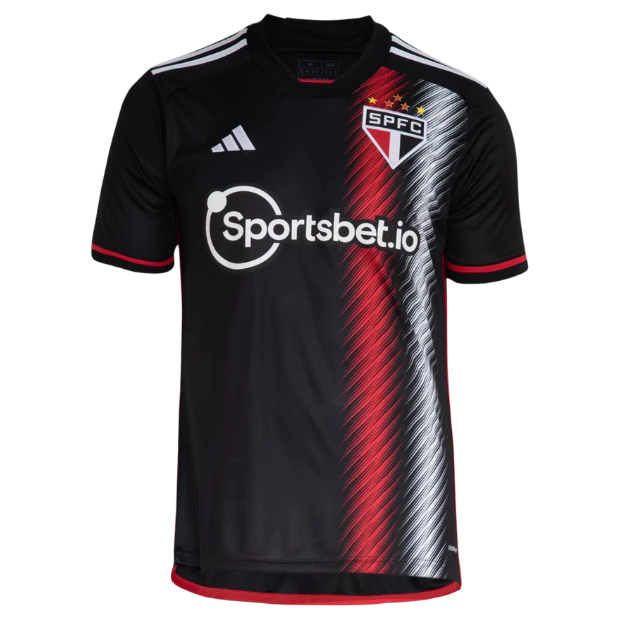 Camisa São Paulo III 23/24 - Torcedor Adidas Masculina - Preta com detalhes em vermelho e branco