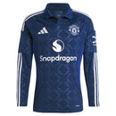 Manchester United II 24/25 Long Sleeve Shirt - Adidas Men's Fan Shirt - Blue