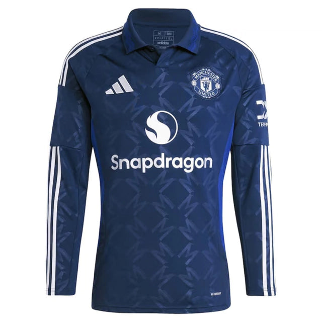 Camisa Manchester United II 24/25 Manga Longa - Torcedor Adidas Masculina - Azul