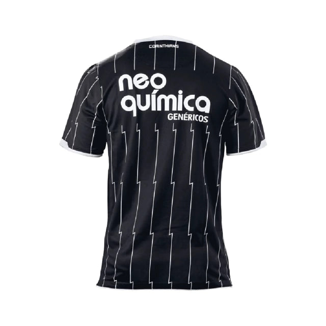 Camisa Corinthians Retro 11/12 - Torcedor Nike Masculina - Preta com linhas brancas