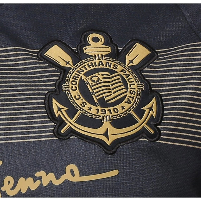 Camisa Corinthians Retro Ayrton Senna 18/19 - Torcedor Nike Masculina - Preta
