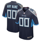 Camisa NFL Tennessee Titans - Edição Personalizada - Azul Marinho