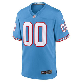 Camisa NFL Tennessee Titans - Oilers - Versão Retrô de Jogo - Azul Claro